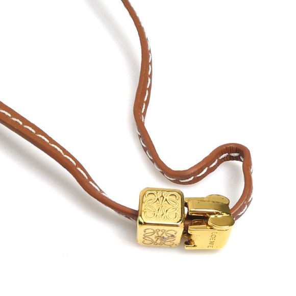 LOEWE Necklace Leather/Metal Brown Unisex,All Products : American Fashion Style Bags On Sale